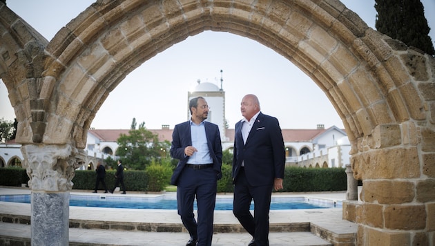 Zyperns Staatspräsident und Kanzler Stocker sprachen auch über Wirtschaft.