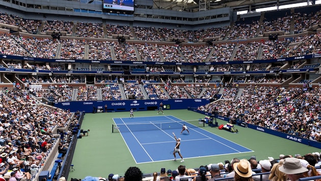 Das Arthur Ashe Stadion, die größte Tennis-Arena der Welt.
