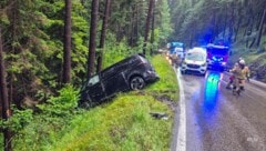 Ein Baum verhinderte einen weiteren Absturz.
