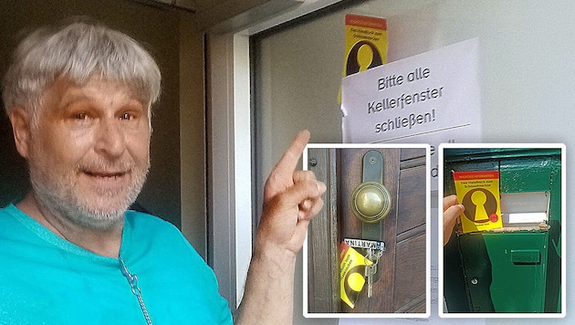 Sicherheitsexperte Bübl entdeckte auf seiner Flyer-Tour viele Gelegenheiten für Einbrecher – von ...