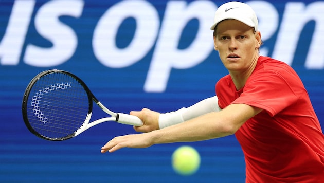 Jannik Sinner trainierte auf dem Arthur Ashe Court.