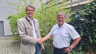 Harald Sucher (li) darf sich wohl mehr über das Wahlergebnis freuen als Marco Liendl (re.), der ...
