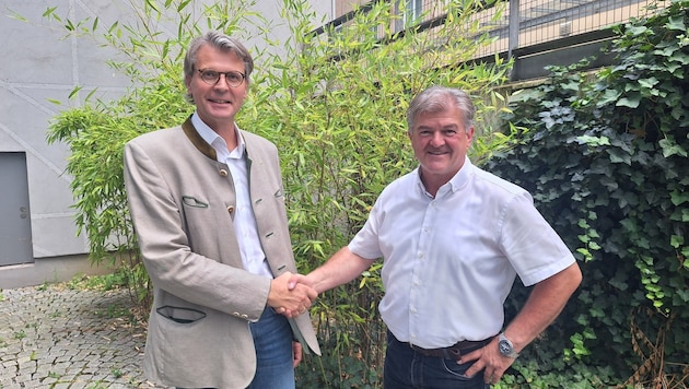 Harald Sucher (li) darf sich wohl mehr über das Wahlergebnis freuen als Marco Liendl (re.), der ...