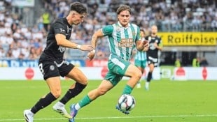 Max Johnston (li.) wird Sturm verlassen. Der Schotte steht vor dem Wechsel zu Derby County.