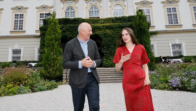 Präsident Martin Weiss (li.) empfing die ukrainische Friedensnobelpreisträgerin Oleksandra ...