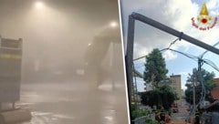 Die Unwetter überzogen die Adriaküste in der Nacht auf Sonntag.