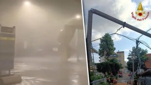 Die Unwetter überzogen die Adriaküste in der Nacht auf Sonntag.