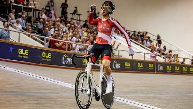 Der Wernberger Heimo Fugger fuhr bei der Junioren-WM im Ausscheidungsrennen zu Gold!