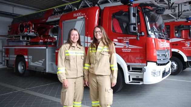 Katharina Wallner und Katharina Gruber sind Feuerwehrkameradinnen und legen keinen Wert auf ...