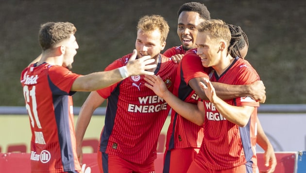Rapid hat sich mit einem Sieg auf das Rückspiel in der Conference-League-Qualifikation ...