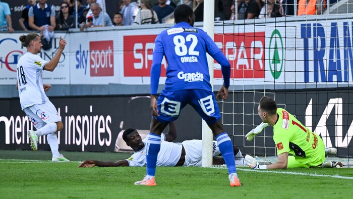 Patrick Greil (links) erzielte den Führungstreffer für die Hausherren.