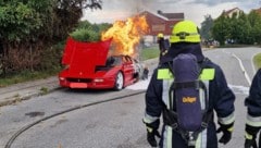 Der Ferrari brannte lichterloh.