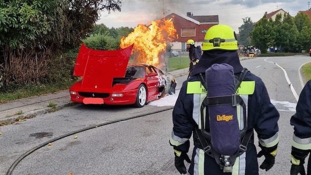 Der Ferrari brannte lichterloh.