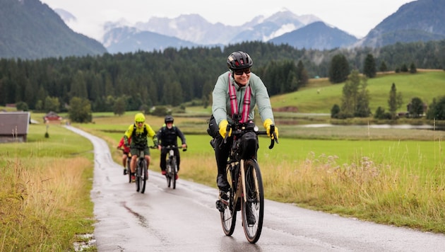 Susi radelte in 27 Tagen vom Gardasee ans Nordkap – hier ist Susi in Südtirol unterwegs.