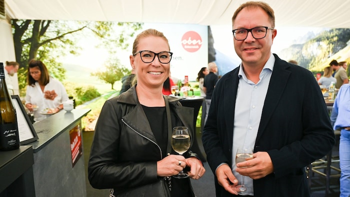 Backaldrin-Manager Wolfgang Mayer kam mit seiner Partnerin Sylvia zum Fest.