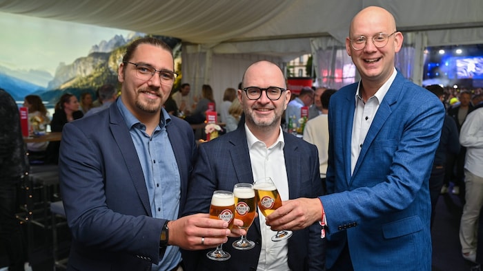DoN-Caterer Georg Reichenvater (v. li.), Dietmar Prammer und Thomas Gegenhuber.