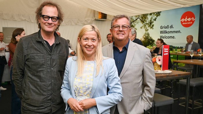 Stadträtin Doris Lang-Mayerhofer und das LIVA-Duo Norbert Trawöger und Thomas Ziegler (re.).