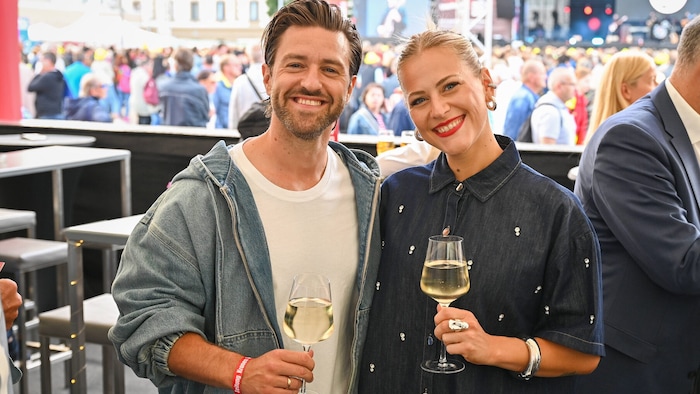 Fest-Moderatorin Anna Kratki und Mann Alex hatten ihr erstes kinderfreies Wochenende.