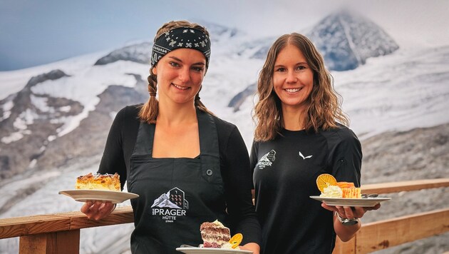 Österreichs höchste Konditorin: Maja Moesges und Freundin Michaela Pöschl – die beiden Wirtinnen ...