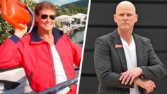David Hasselhoff (li.) wurde 1992 von Mike Coffin gedoubelt.