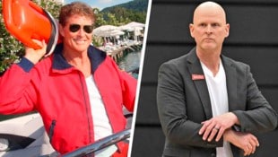 David Hasselhoff (li.) wurde 1992 von Mike Coffin gedoubelt.