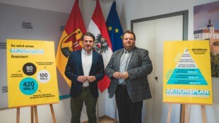 ÖVP-Landesobmann Christoph Zarits (links) und Klubchef Bernd Strobl. 