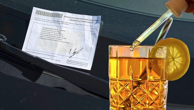 Etwa 5000 der täuschend echten Fake-Strafzettel wurden in mehreren Bezirken verteilt. Dahinter ...
