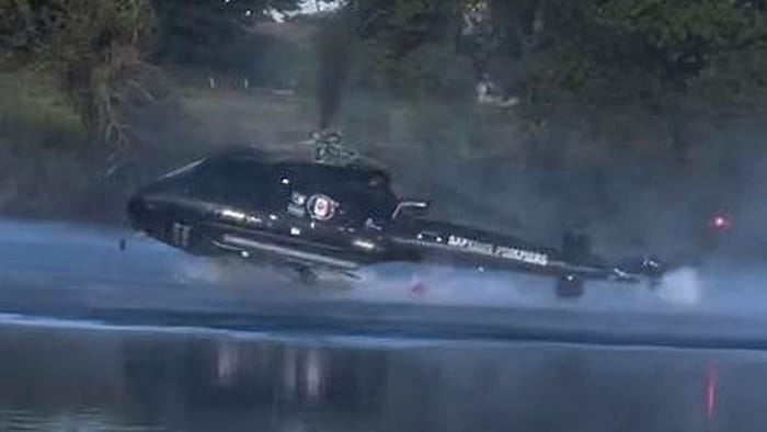 Der Hubschrauber stieg nach dem Missgeschick wieder auf – doch die Situation war schon ...