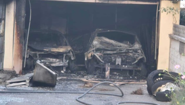 In der Garage war das Feuer ausgebrochen.