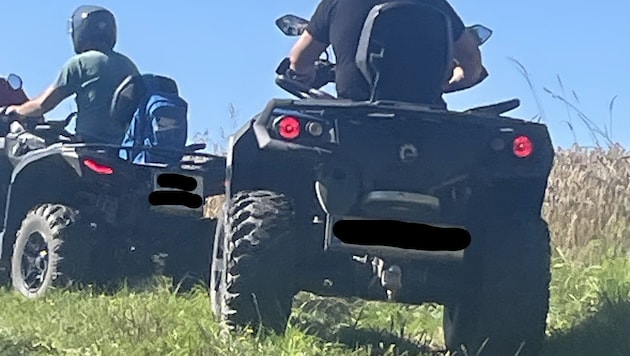 Die meisten Quadfahrer sind ohne Berechtigung auf fremden Wiesen, Feldern oder in Wälder ...