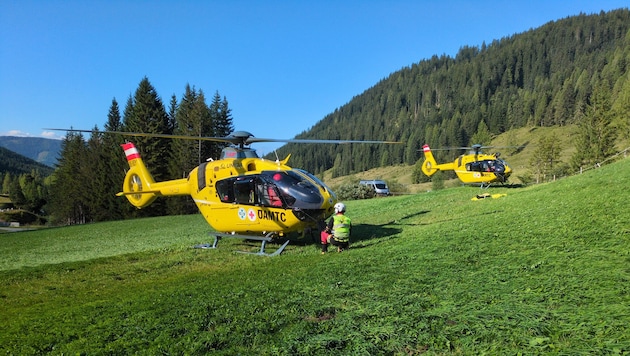 Die Rettungshubschrauber C14 und C99 waren im Einsatz.