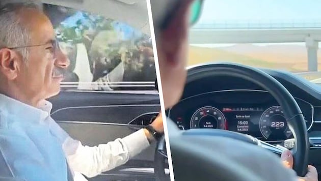 Mit 223 km/h über die Autobahn – und das stolz im Video festgehalten.