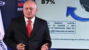 Venezuelas Innenminister Diosdado Cabello kündigte Maßnahmen an, um gegen den Kokainhandel an ...