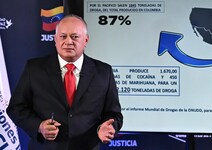 Venezuelas Innenminister Diosdado Cabello kündigte Maßnahmen an, um gegen den Kokainhandel an ...