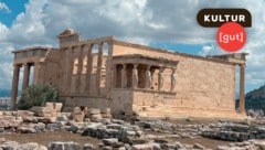 Berühmte Karyatiden: auf der Akropolis stützen sechs von ihnen die Vorhalle des ...