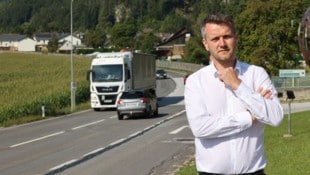 Bürgermeister Franz Josef Lemmerer sorgt sich um die Anrainer entlang der B320 im Osten der ...