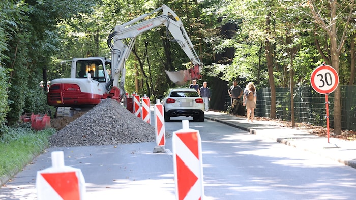 Durch die Baustelle ist die Hilmteichstraße in Richtung Mariatrost gesperrt.