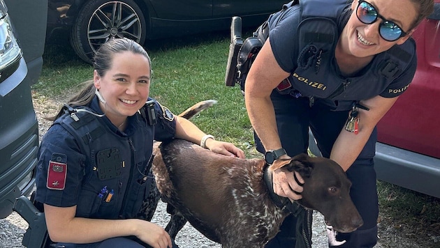 Die beiden Polizistinnen mit „Magic“, dem sie wohl das Leben gerettet haben