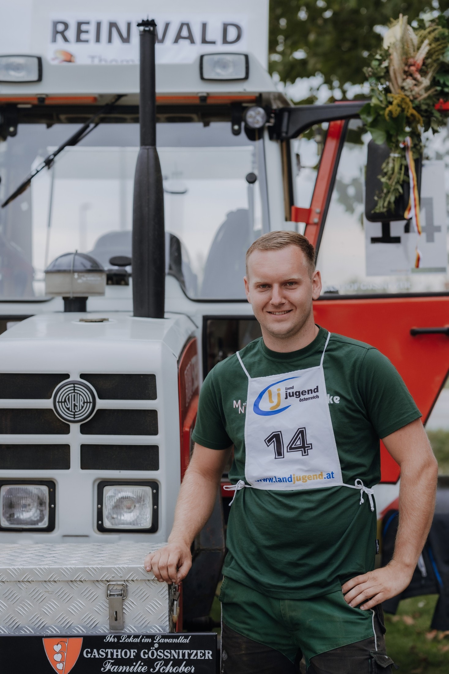 Thomas Reinwald (LJ Granitztal) bei der Pflügerparade.