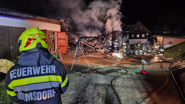 Die Feuerwehren waren die ganze Nacht beschäftigt.