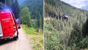 Mit dem Polizeihubschrauber Libelle Tirol wurde am Mittwoch die Leiche geborgen. Auch die ...
