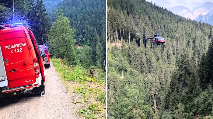 Mit dem Polizeihubschrauber Libelle Tirol wurde am Mittwoch die Leiche geborgen. Auch die ...