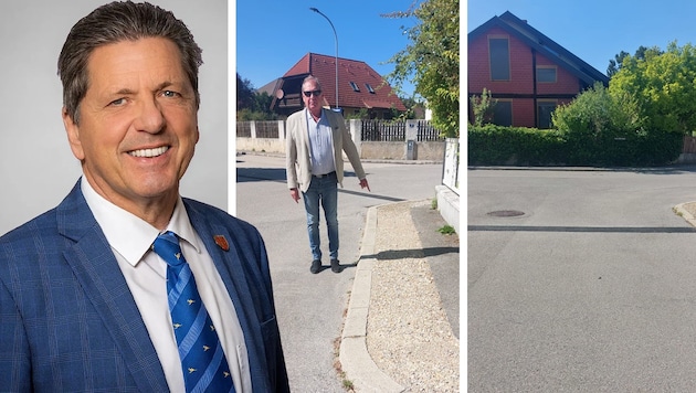 Ernst Graf (Mitte) kritisiert, dass noch immer nichts passiert ist, bis auf die Querungen auf ...