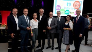 Labg. Christian Drobits, Landesrat Leonhard Schneemann, Grüne-Bundessprecherin Leonore ...