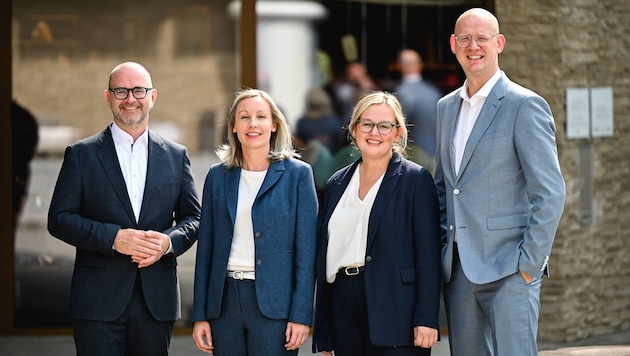Das neue Führungsquartett: Dietmar Prammer, Karin Leitner, Merima Zukan und Thomas Gegenhuber ...