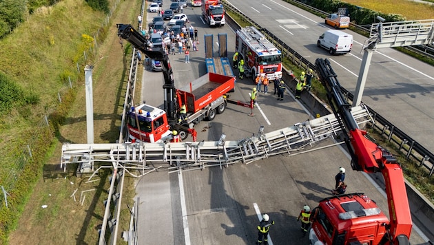 Die A1 war zwei Stunden lang totalgesperrt.