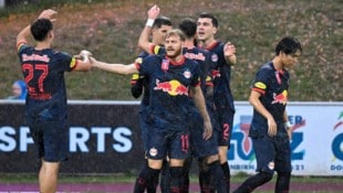 Die Bullen mühten sich lange in Dornbirn, setzten sich am Ende aber mit 3:1 durch.