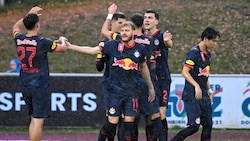 Die Bullen mühten sich lange in Dornbirn, setzten sich am Ende aber mit 3:1 durch.