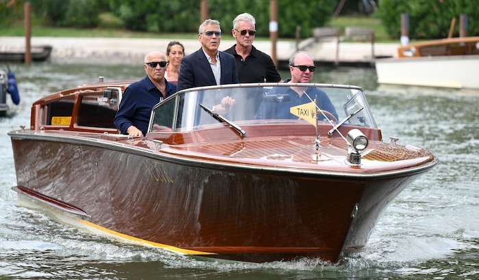 Clooney am Mittwoch bei der Ankunft am Lido