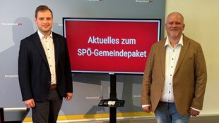 Die SPÖ-Landesgeschäftsführer Kevin Friedl und Friedrich Radlspäck